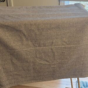 SFERRA Gray and Cream Herringbone Fabric